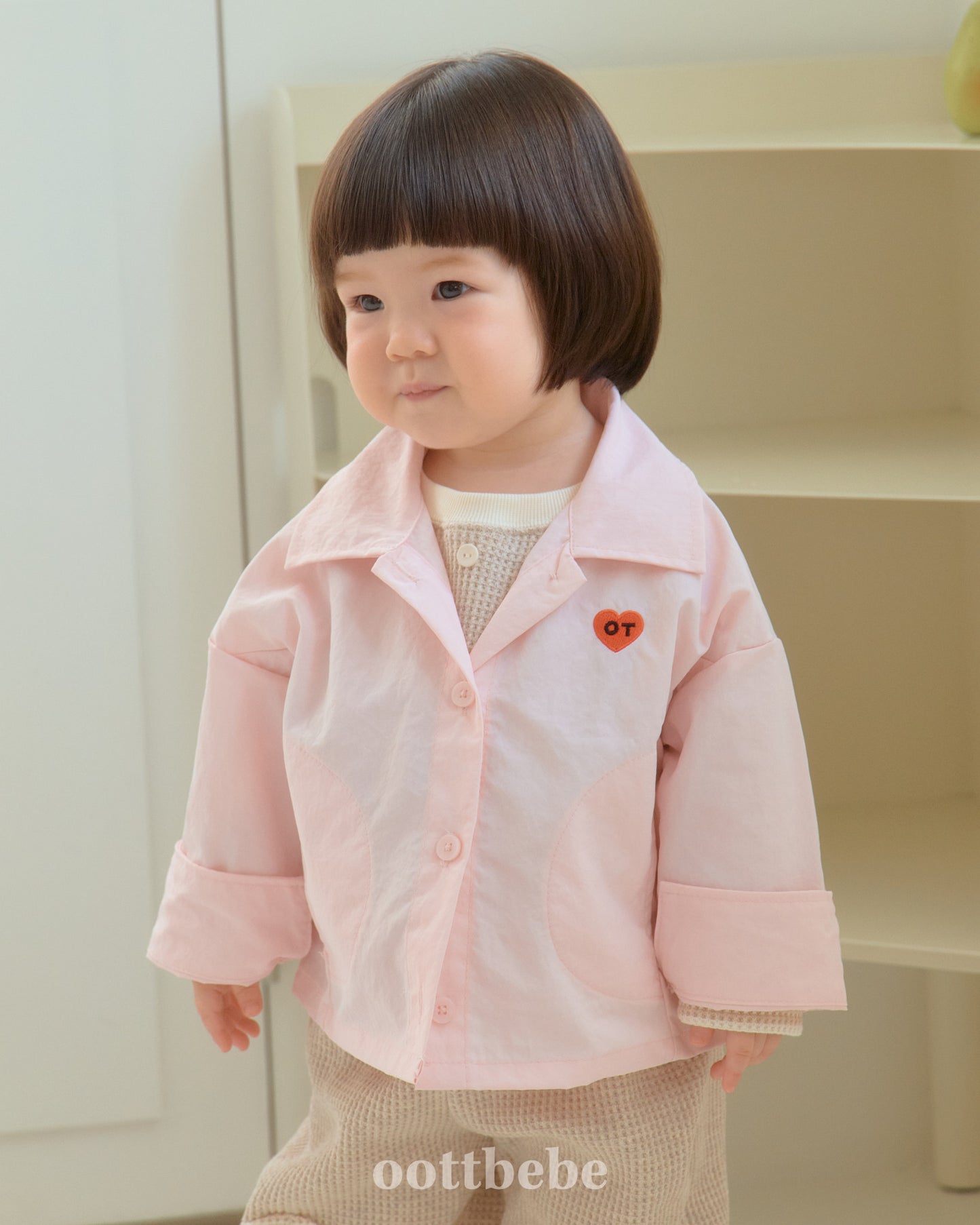 韓國童裝 | OT25330 Kids Pastel Shirt Jacket