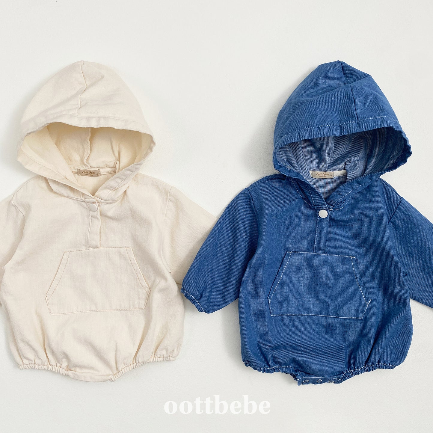 韓國童裝 | OT25359 Denim Baby Suit
