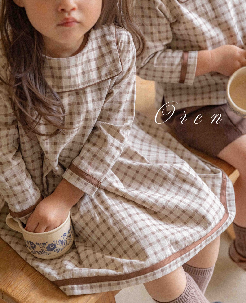 韓國童裝 25秋 | OR25313 Brunette mini check Collection - OPS (Dress)