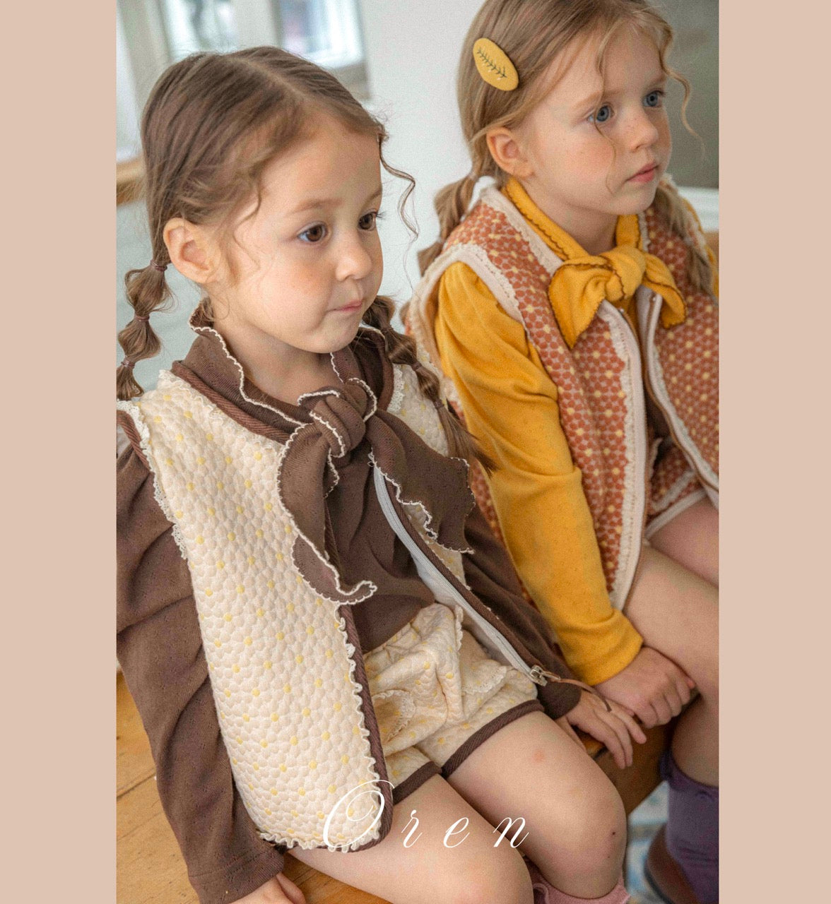 韓國童裝 25秋 | OR25326 Miel Jacquard Padded Vest