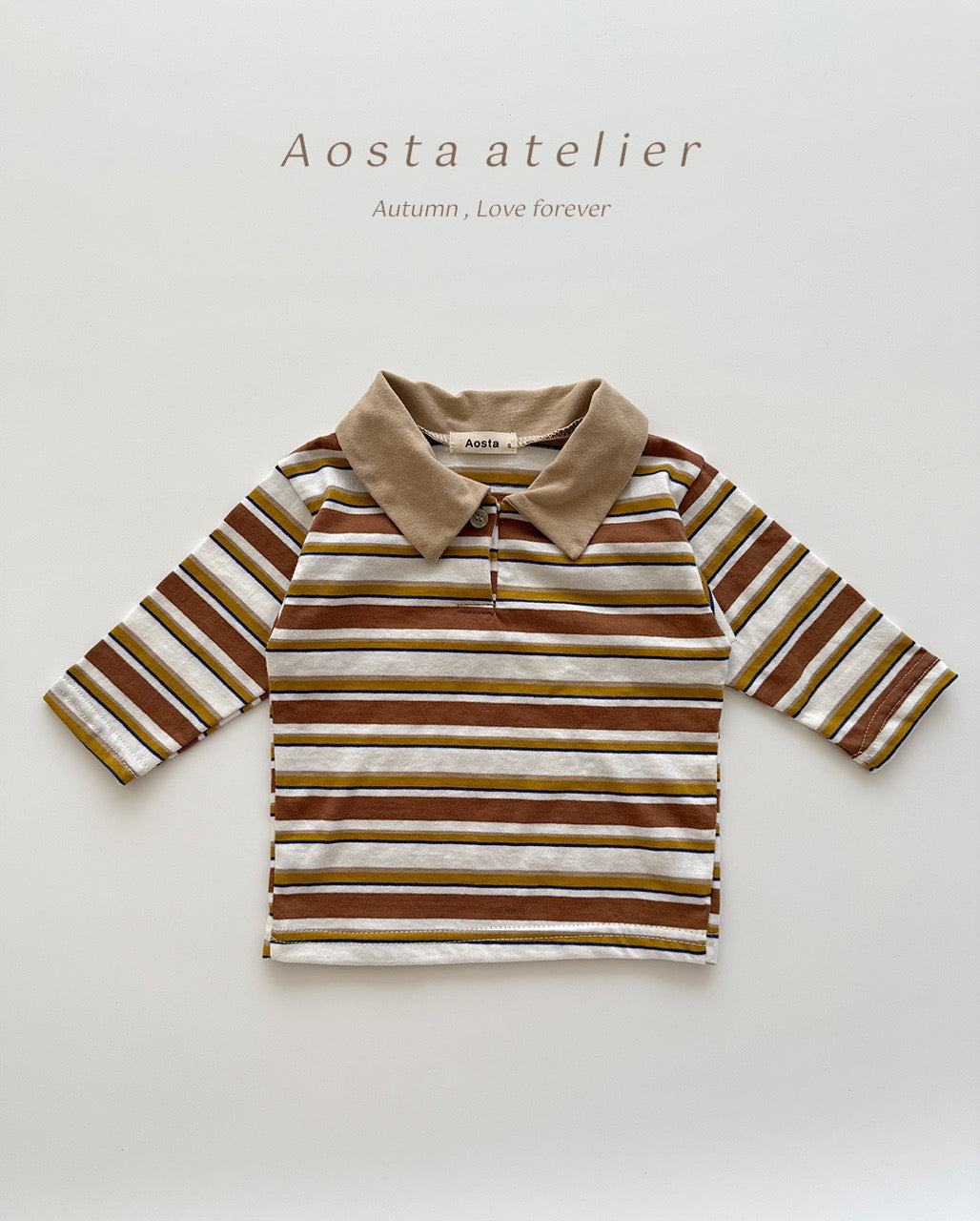 韓國童裝 25秋 | AO25350 Collar Tee