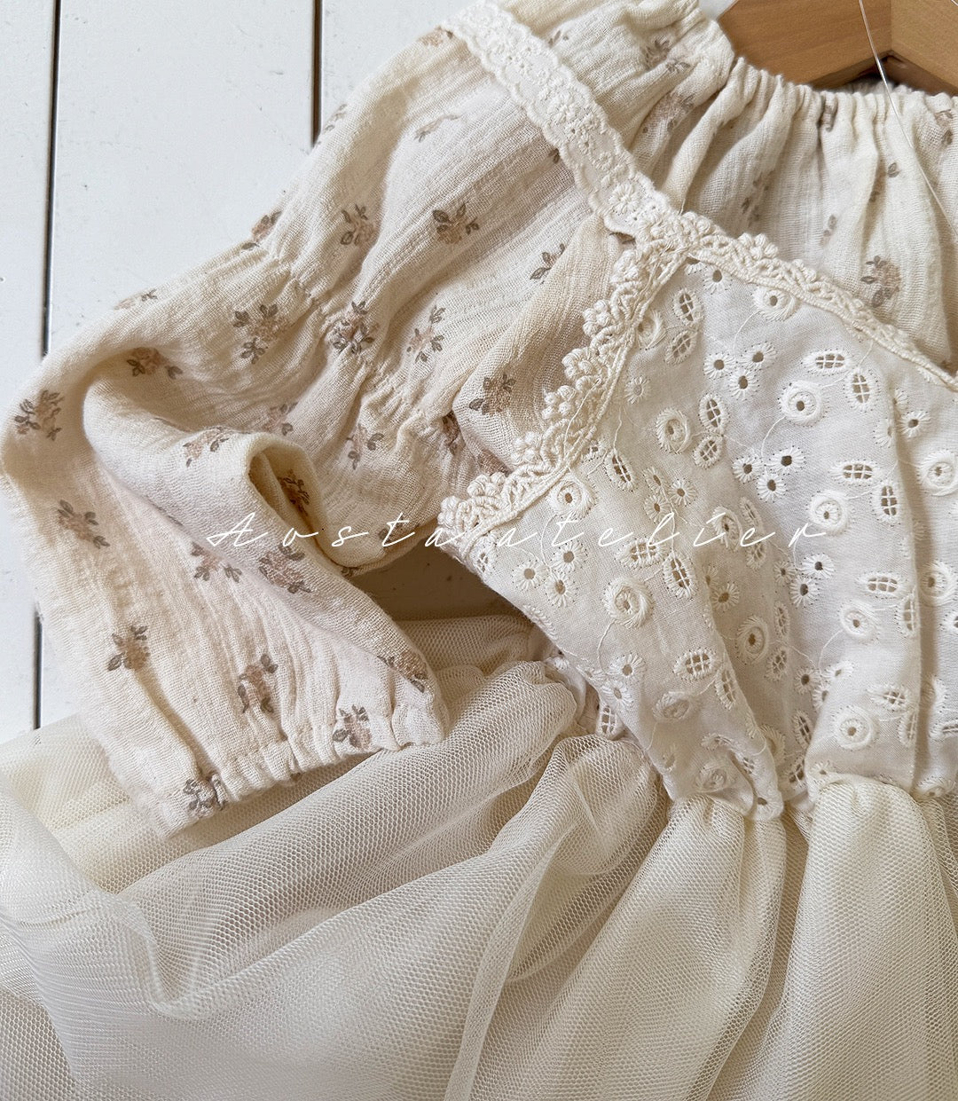 韓國童裝 25秋 | AO25317 Lace Tulip Dress