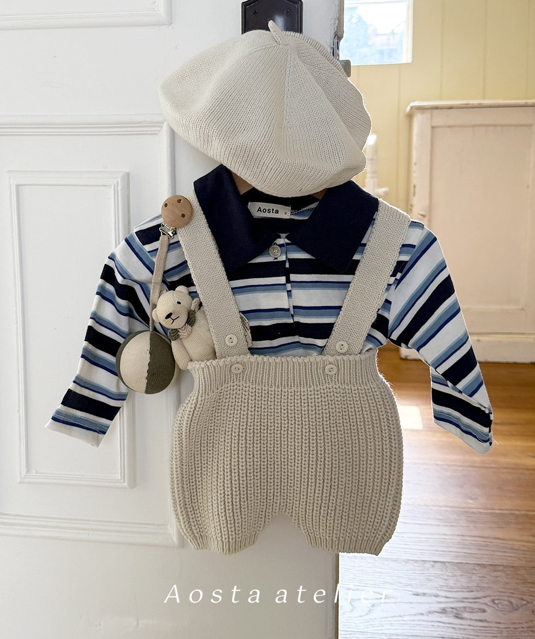 韓國童裝 25秋 | AO25306 Knit Overalls (Baby)