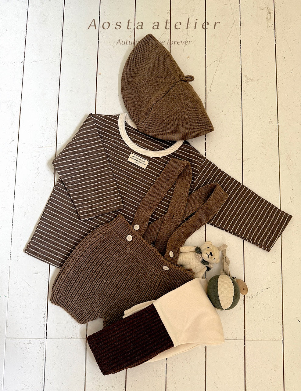 韓國童裝 25秋 | AO25306 Knit Overalls (Baby)