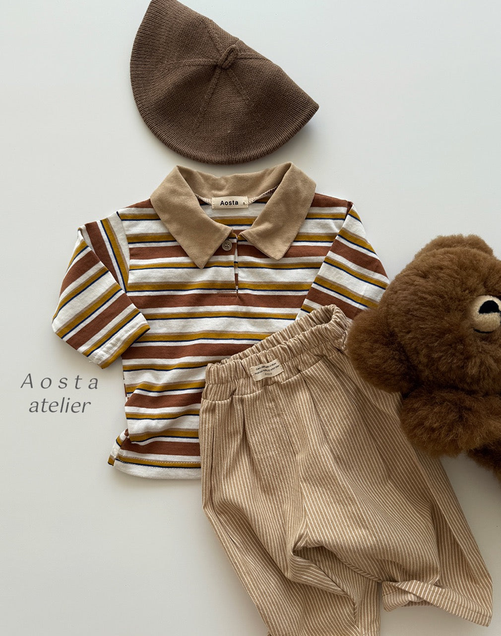 韓國童裝 25秋 | AO25350 Collar Tee