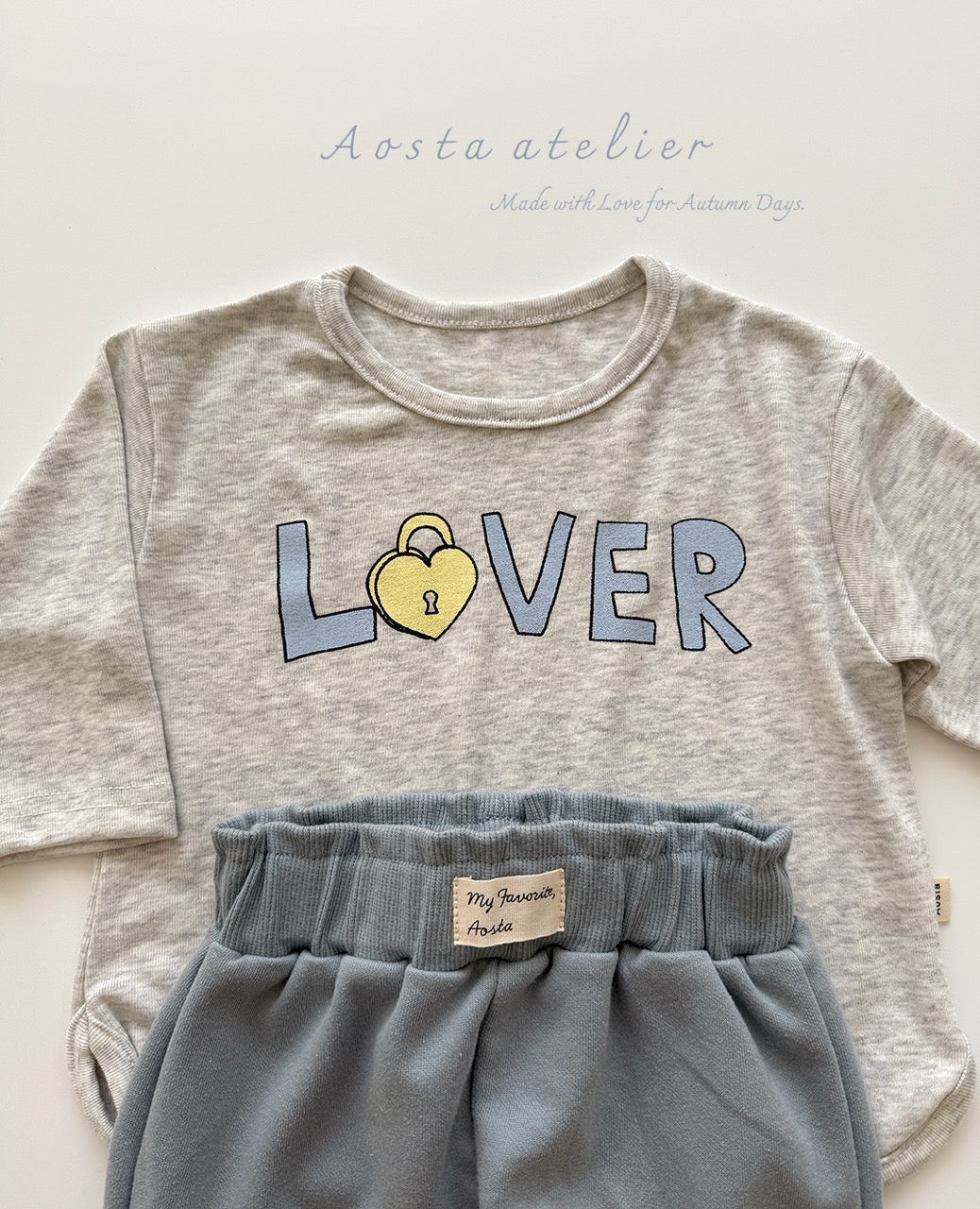 韓國童裝 25秋 | AO25312 Lover Tee