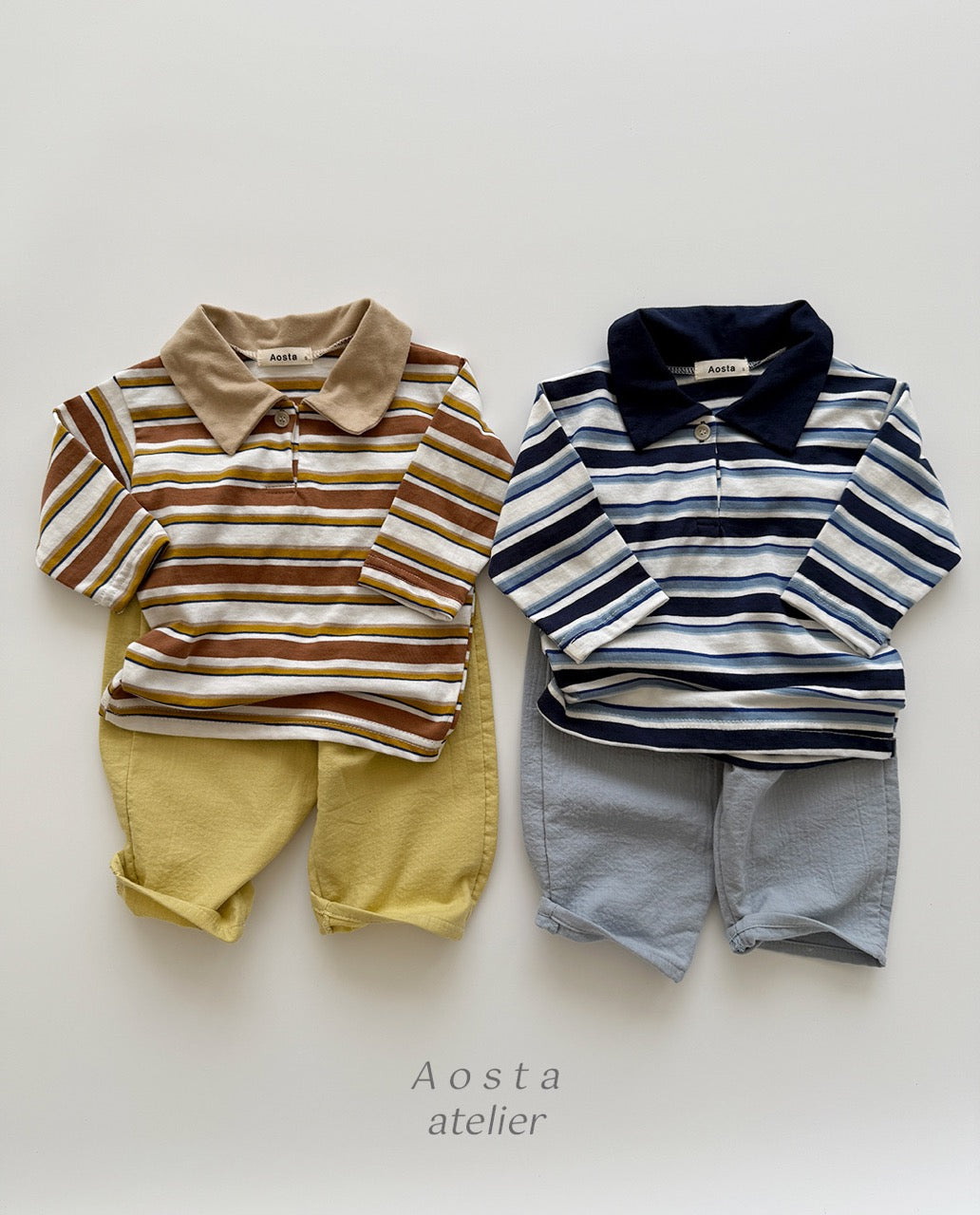 韓國童裝 25秋 | AO25350 Collar Tee