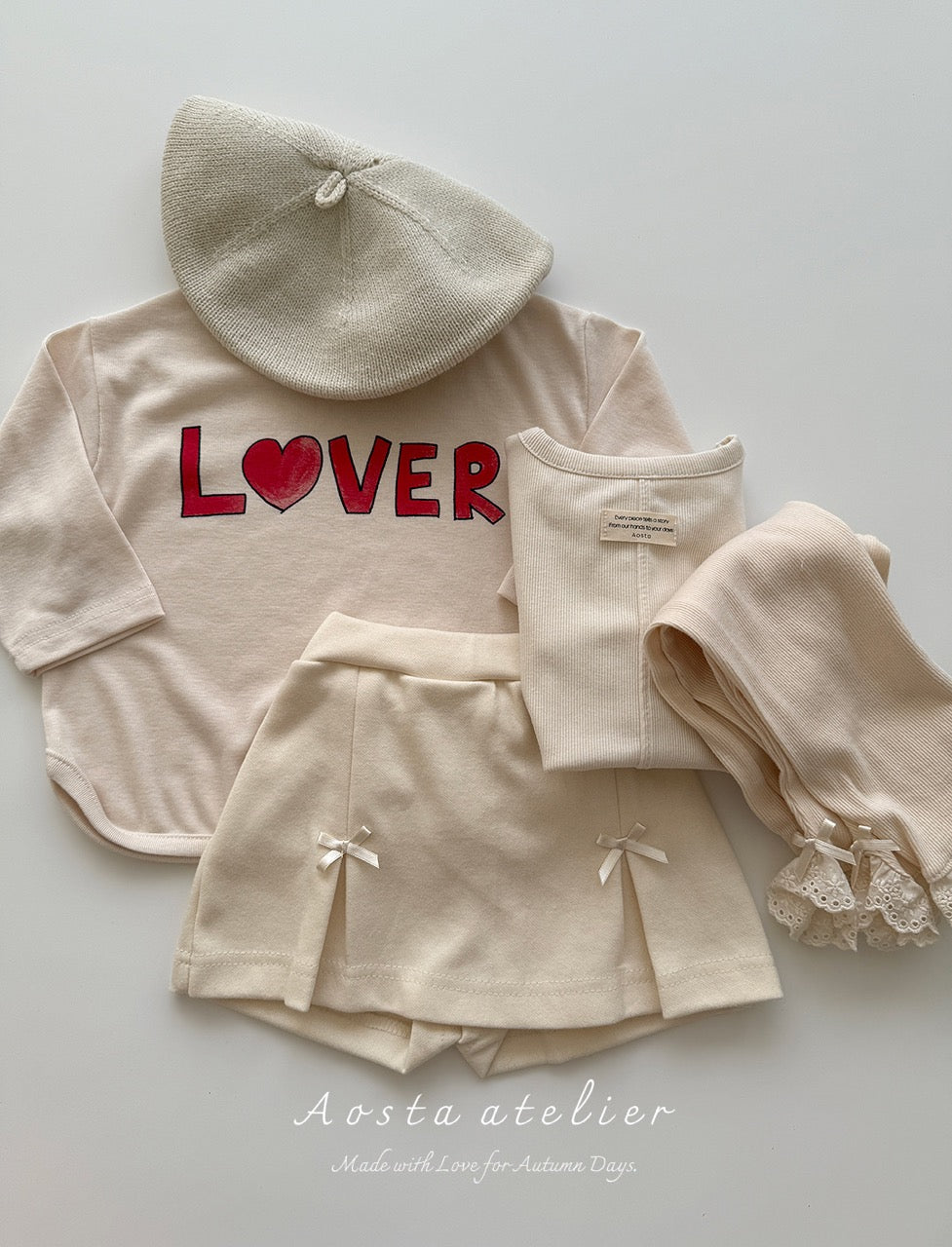 韓國童裝 25秋 | AO25312 Lover Tee
