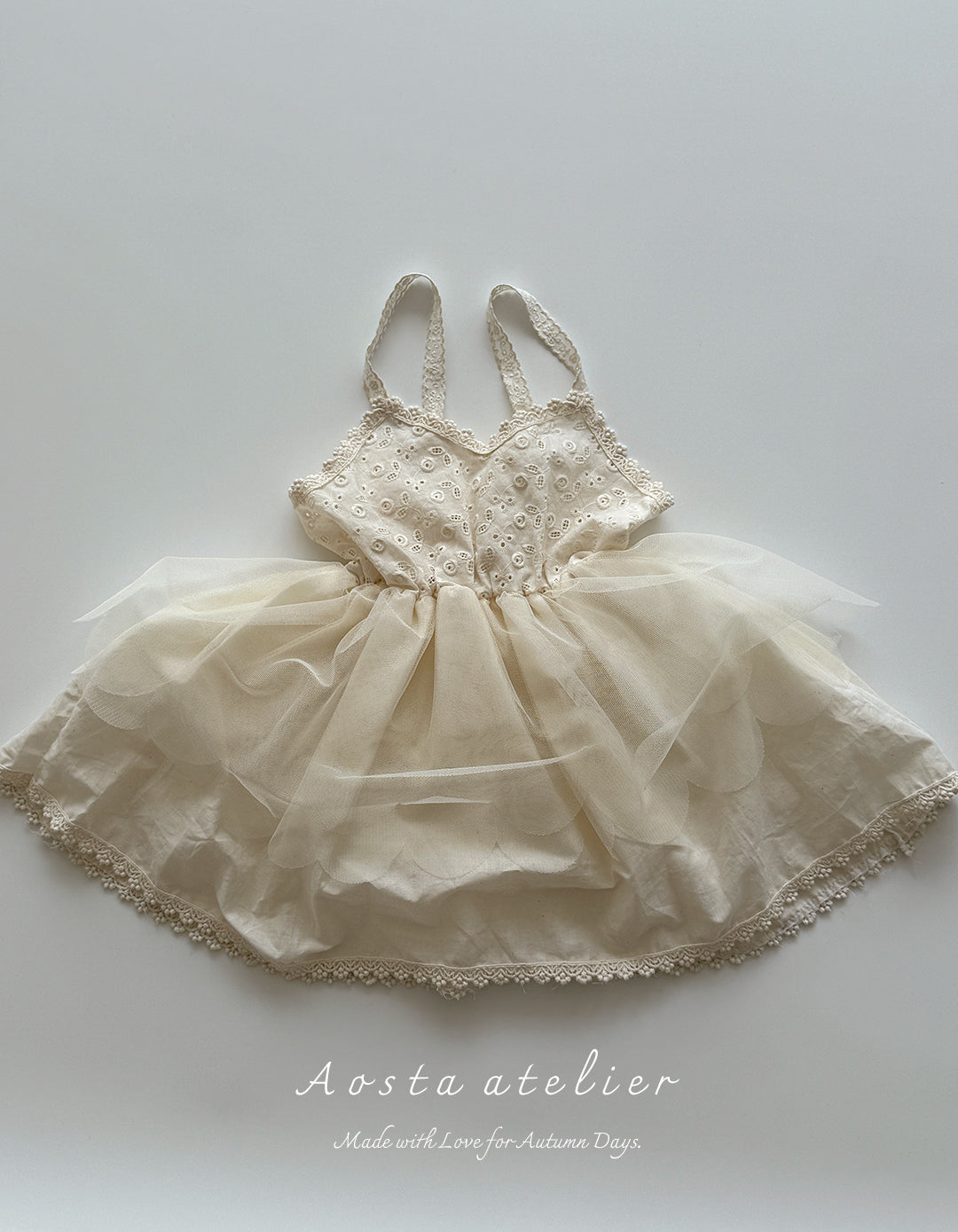 韓國童裝 25秋 | AO25317 Lace Tulip Dress