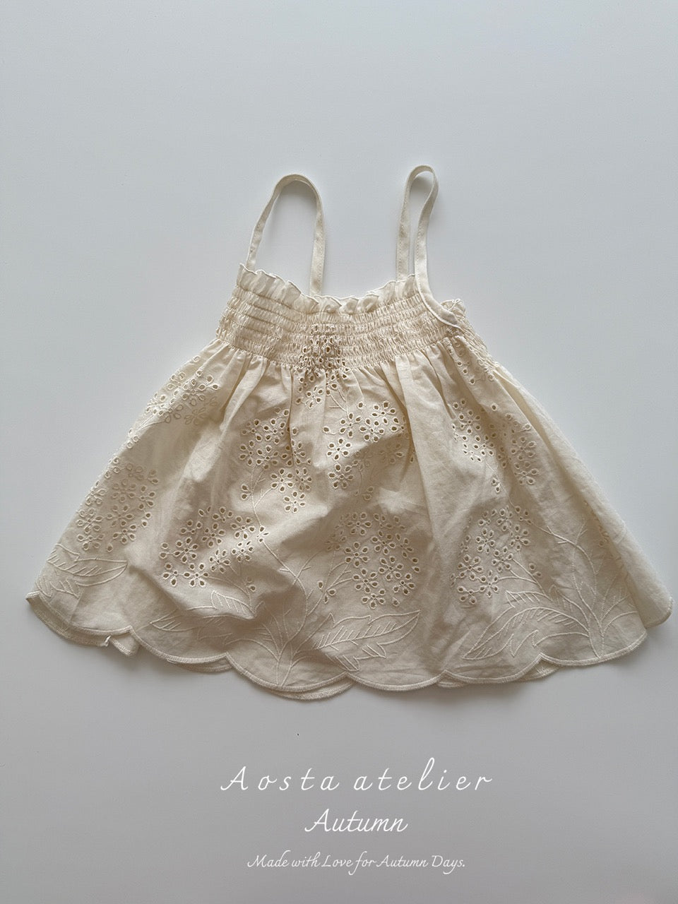 韓國童裝 25秋 | AO25318 Lace Leaf Dress