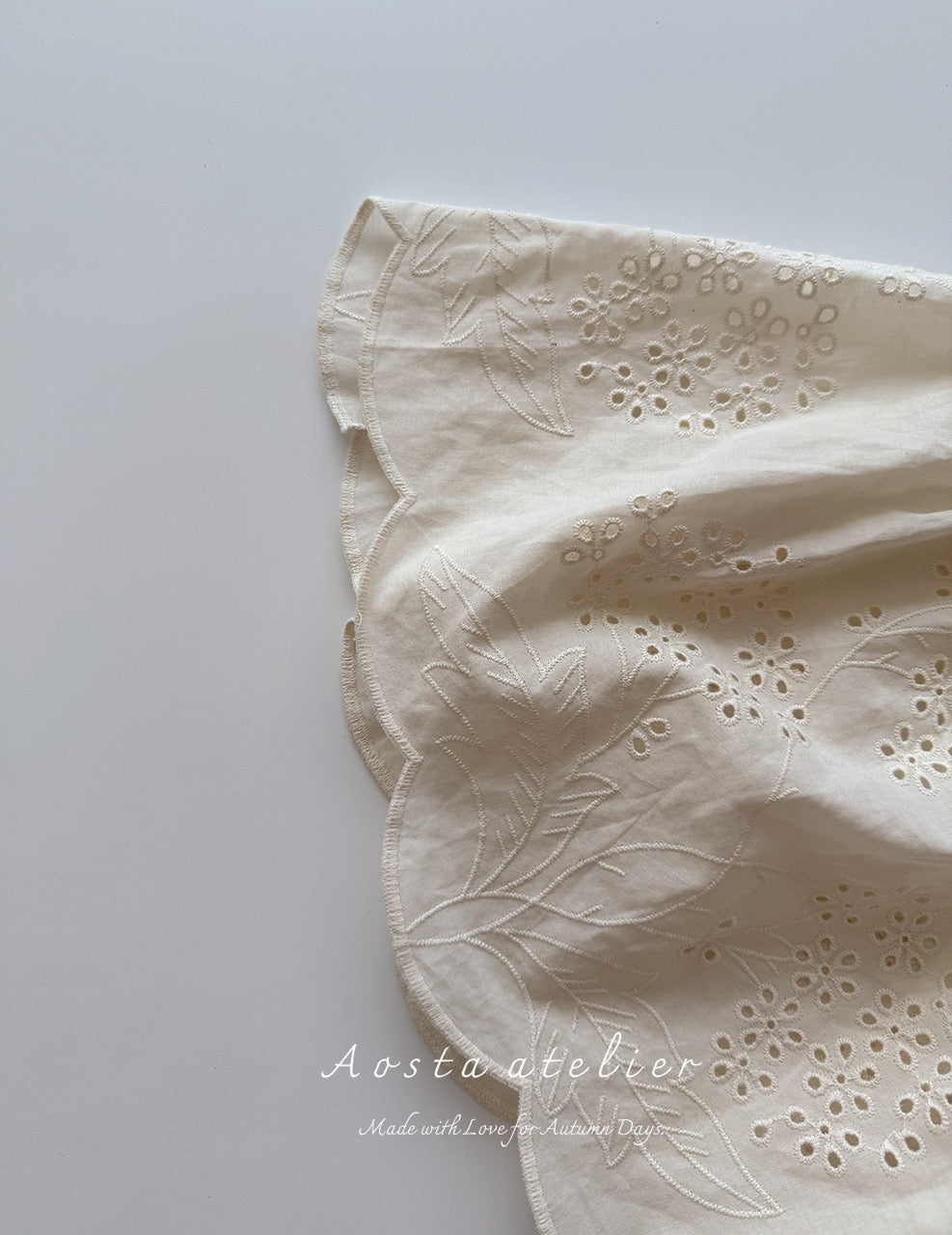韓國童裝 25秋 | AO25318 Lace Leaf Dress