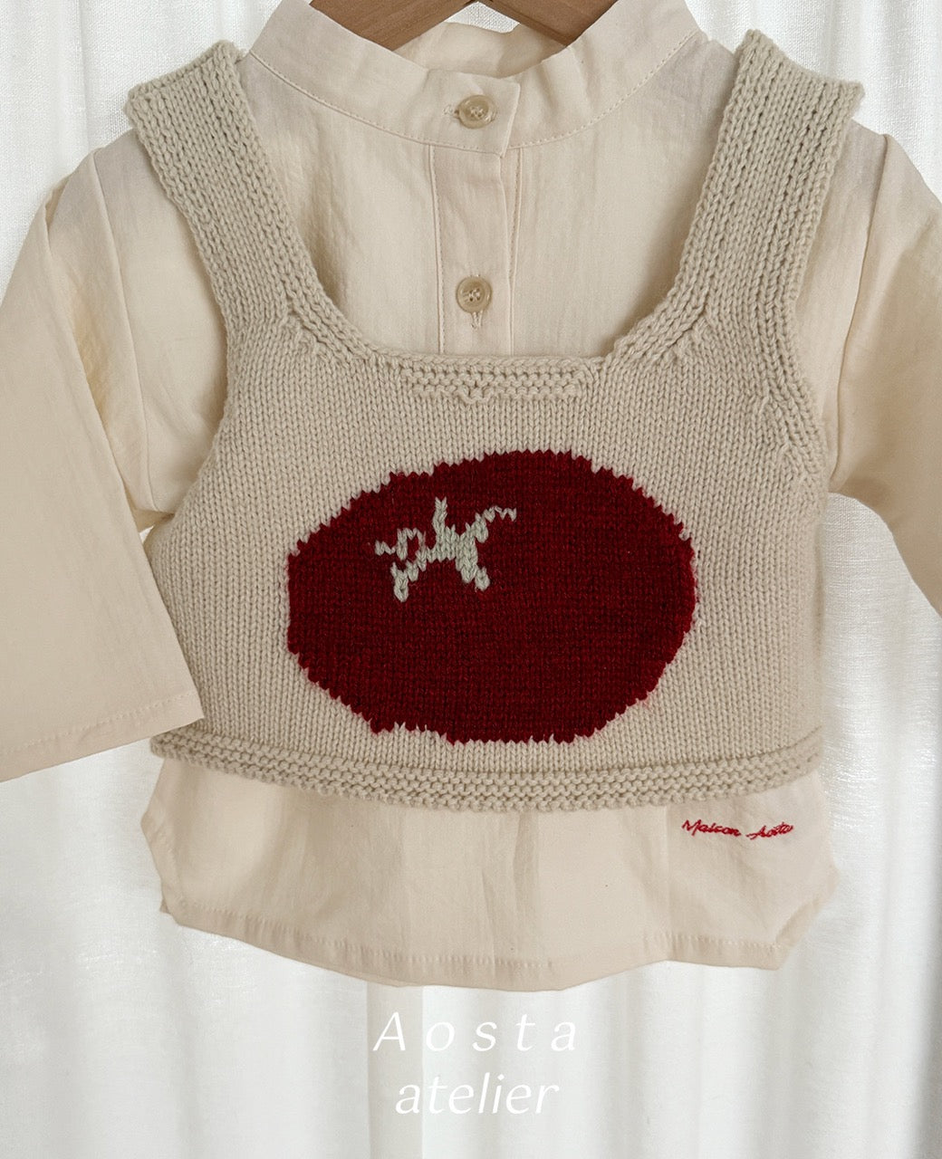 韓國童裝 25秋 | AO25307 Knit Ball Vest