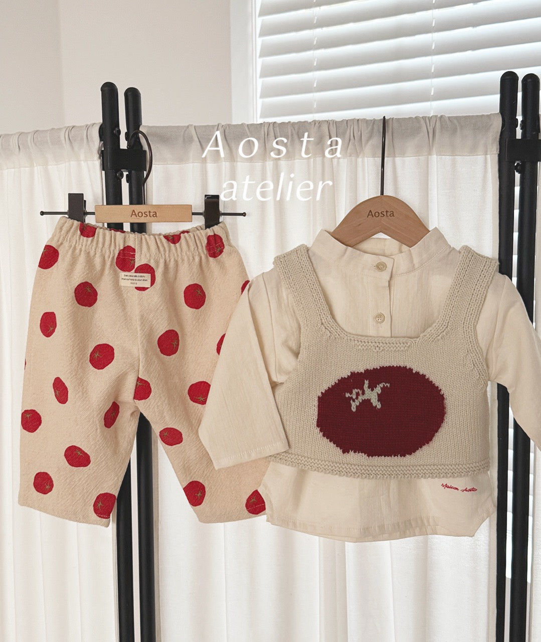 韓國童裝 25秋 | AO25307 Knit Ball Vest