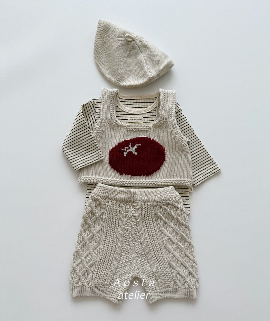 韓國童裝 25秋 | AO25307 Knit Ball Vest
