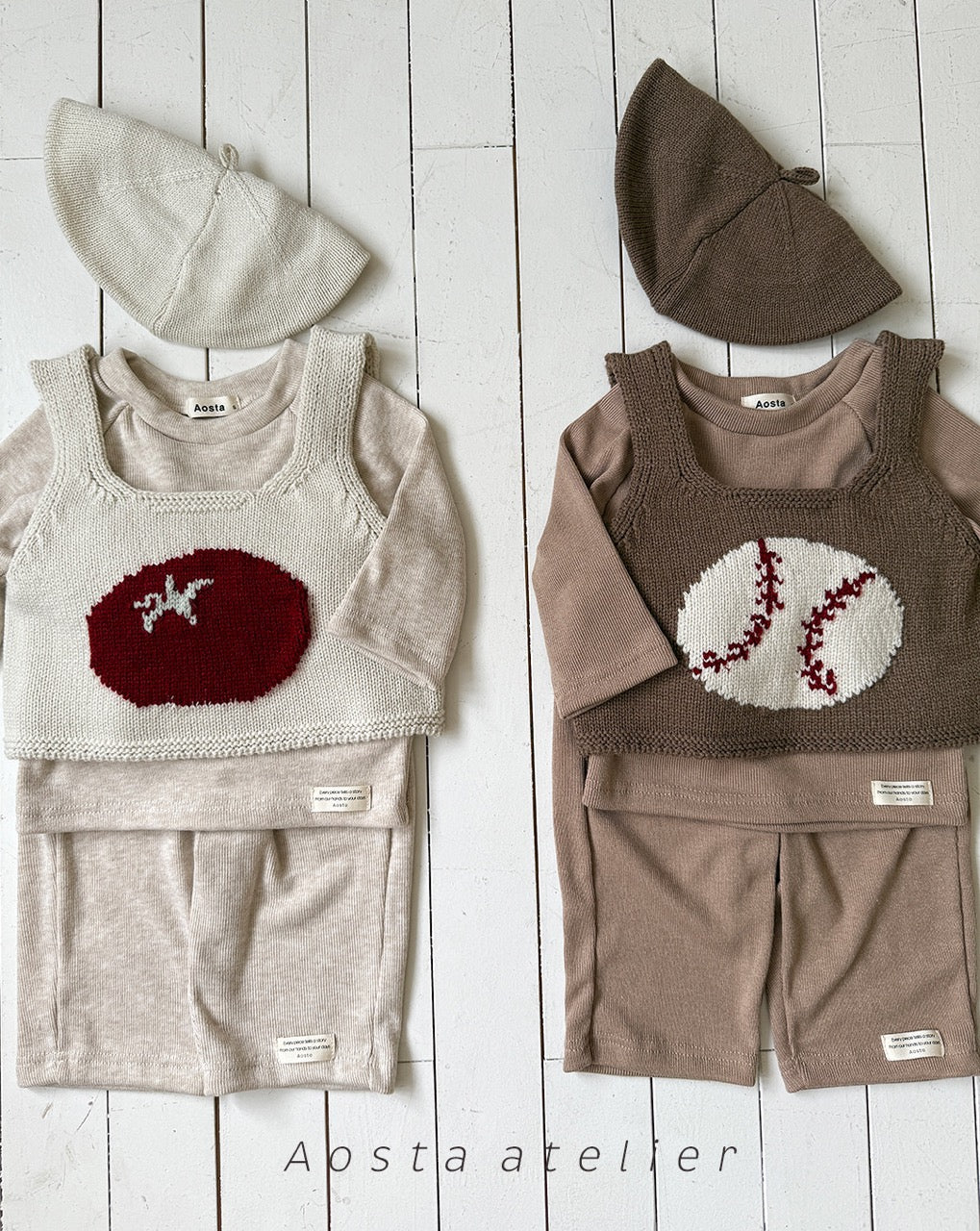 韓國童裝 25秋 | AO25307 Knit Ball Vest