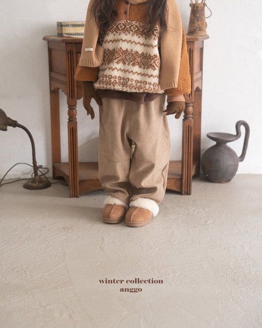 \限時預購/ 韓國童裝 AG25216 Croissant Pants