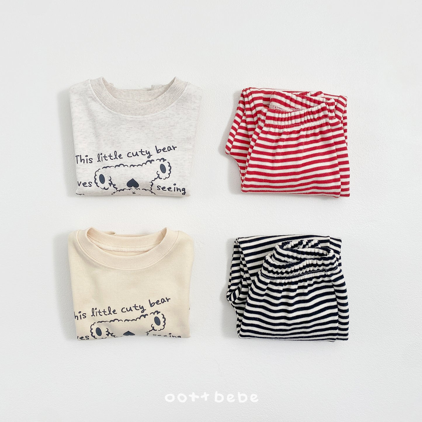 韓國童裝 26SS | OT23 Bear Kids Top and Bottom Set (75-120cm)