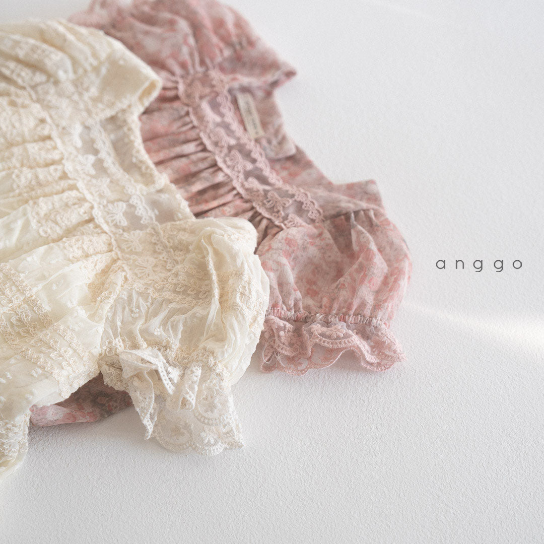 現貨▷ 韓國童裝 AG25105 BABY STRAWBERRY CREAM ROMPER (6m/12m)