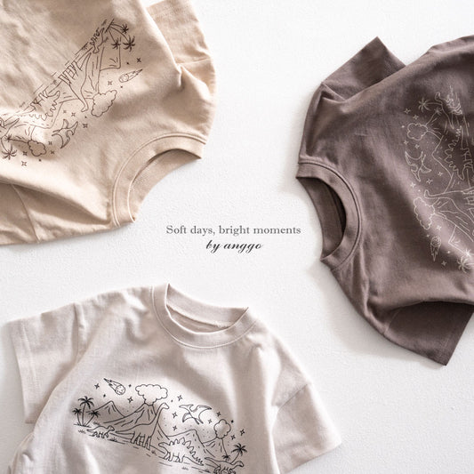韓國童裝 26夏| AG30 (bebe) Jurassic Romper (3-12m)