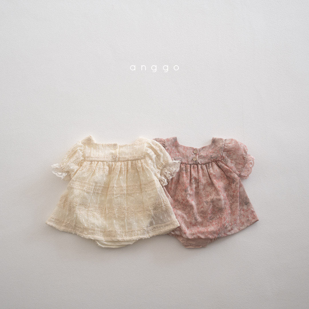 現貨▷ 韓國童裝 AG25105 BABY STRAWBERRY CREAM ROMPER (6m/12m)