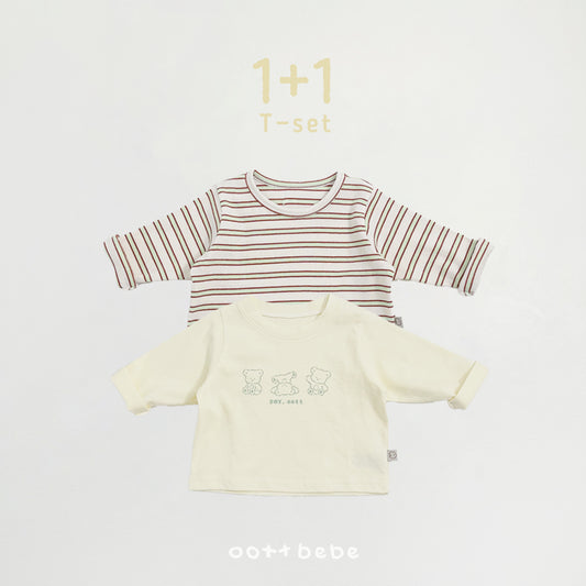 韓國童裝 26SS | OT11 Baby 1+1 Daily Tee Set (55-75cm)