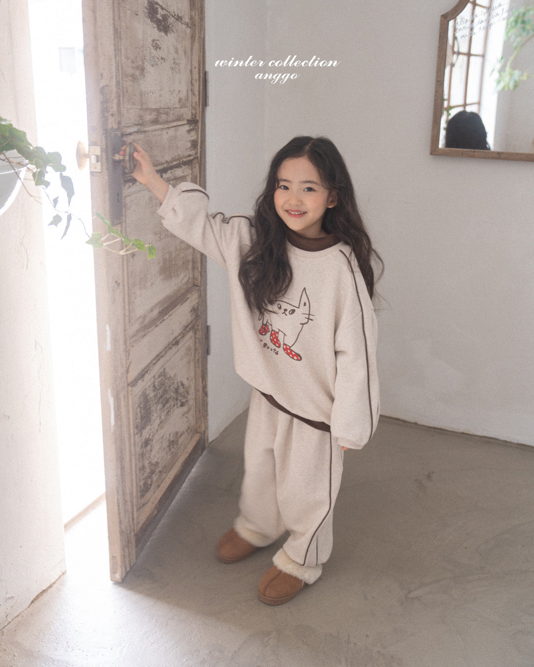 \限時預購/ 韓國童裝 AG25220 Line Sweatshirt