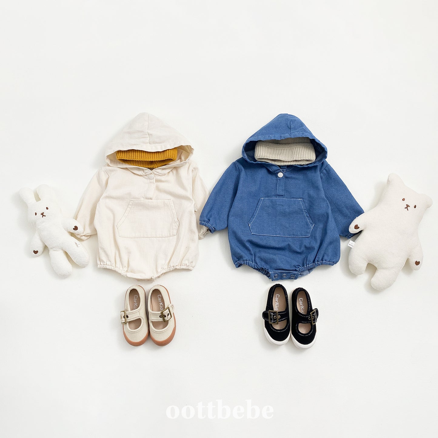 韓國童裝 | OT25359 Denim Baby Suit