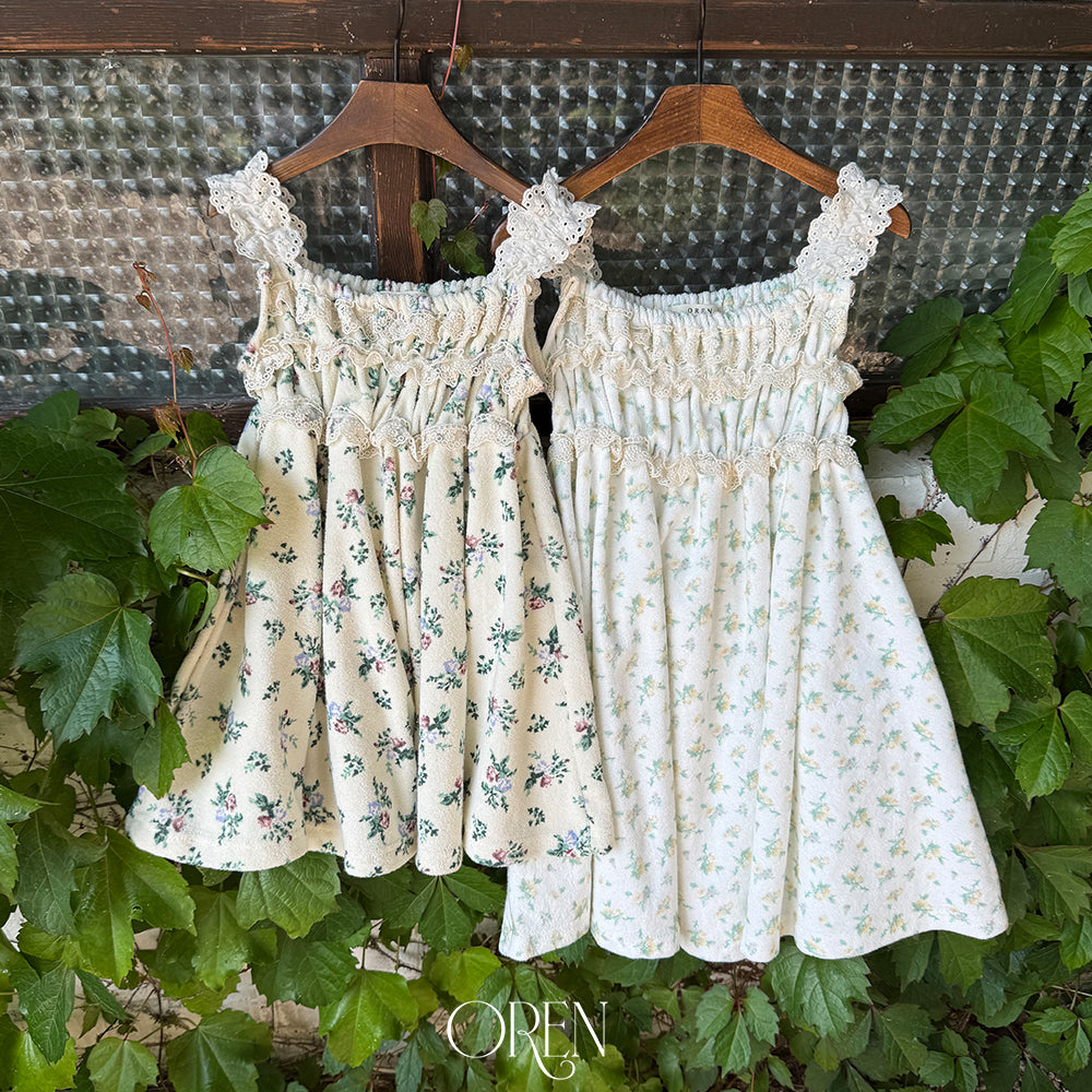 韓國童裝 26夏| OR89 Rosie Dress 羅西毛巾布洋裝 (90-120)