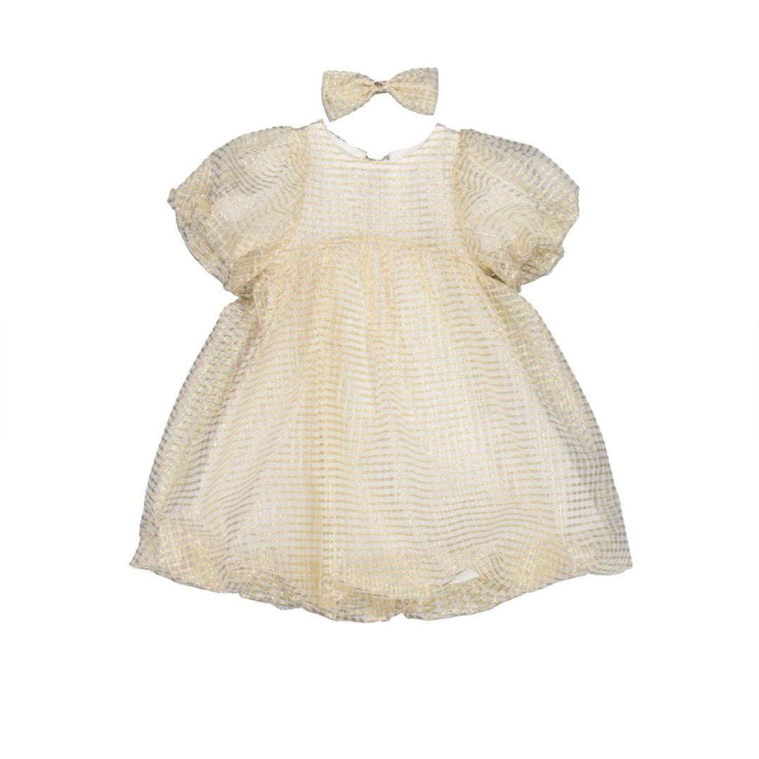 韓國童裝 26夏| LU08 Golden Balloon Dress | Golden 燈籠洋裝 (80-130)