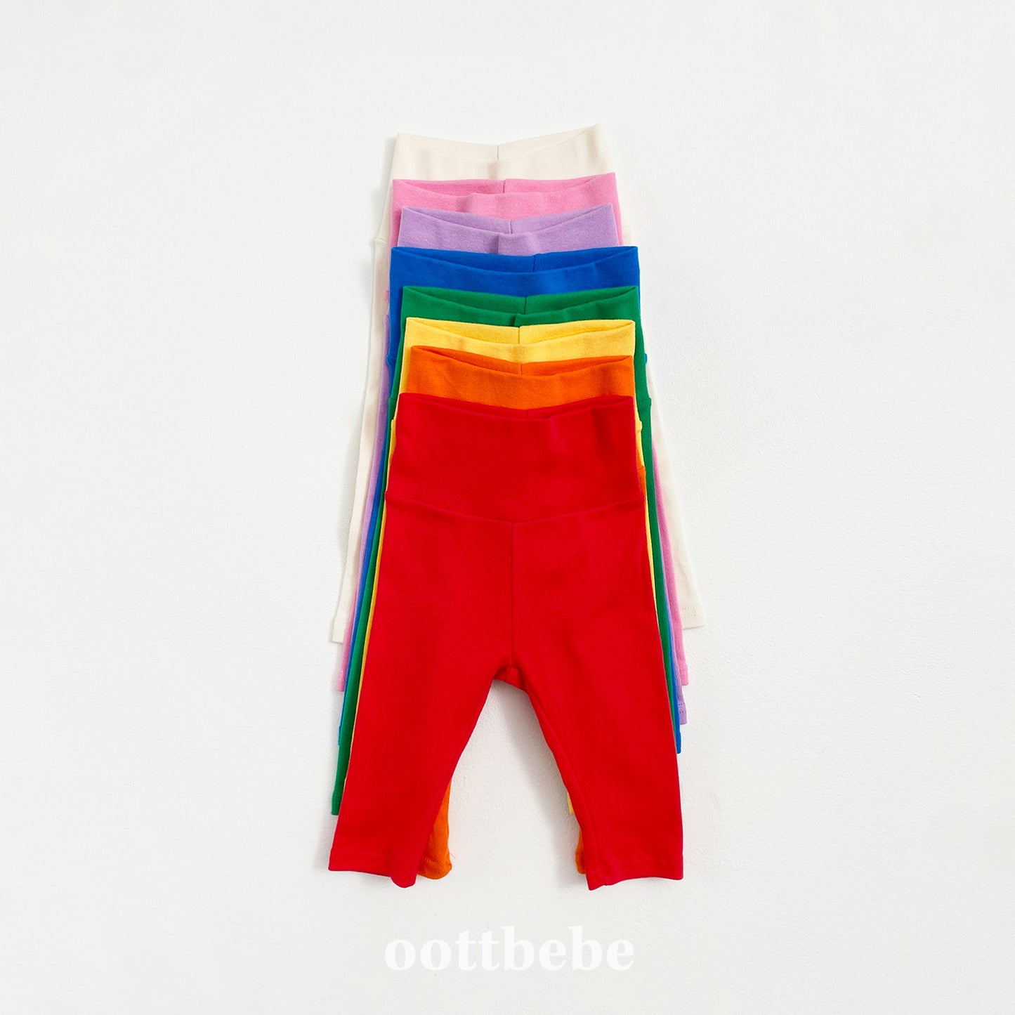 韓國童裝 | OT25313 Rainbow Bunny Baby Suit with Leggings
