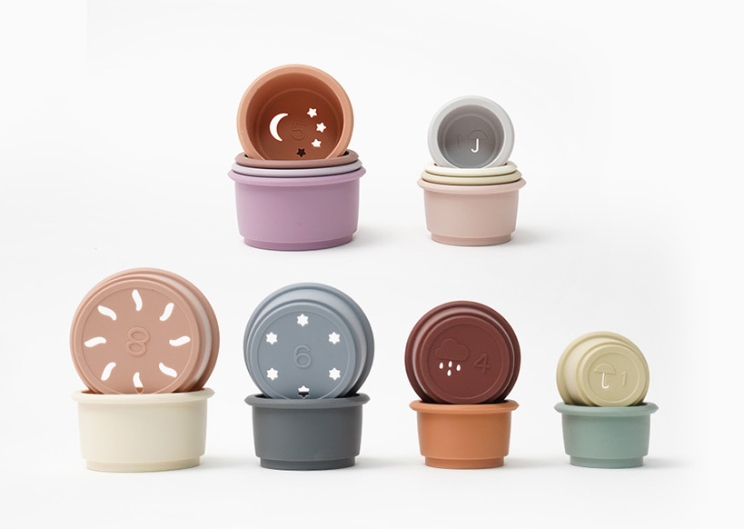 韓國嬰兒用品 | 🇰🇷 100%鉑金矽膠疊杯玩具 - FLO | FLOWERKKOCH
