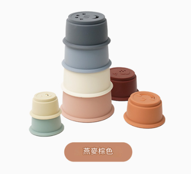 韓國嬰兒用品 | 🇰🇷 100%鉑金矽膠疊杯玩具 - FLO | FLOWERKKOCH