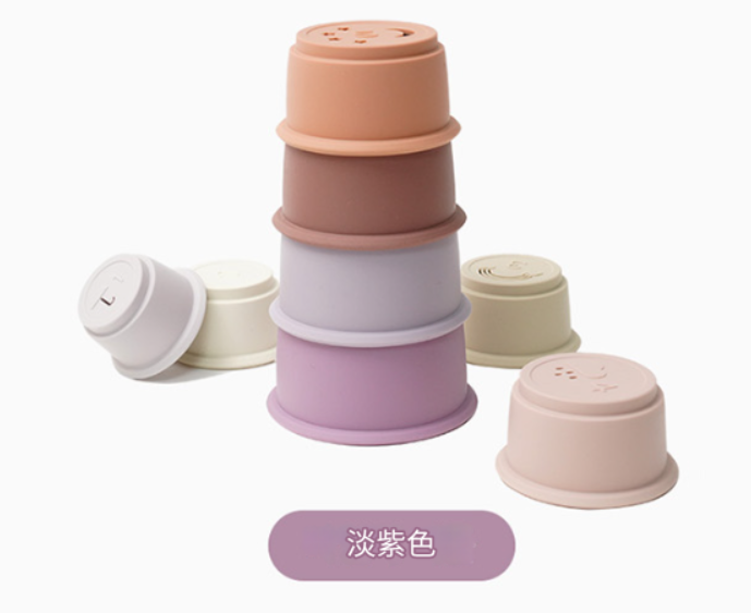 韓國嬰兒用品 | 🇰🇷 100%鉑金矽膠疊杯玩具 - FLO | FLOWERKKOCH