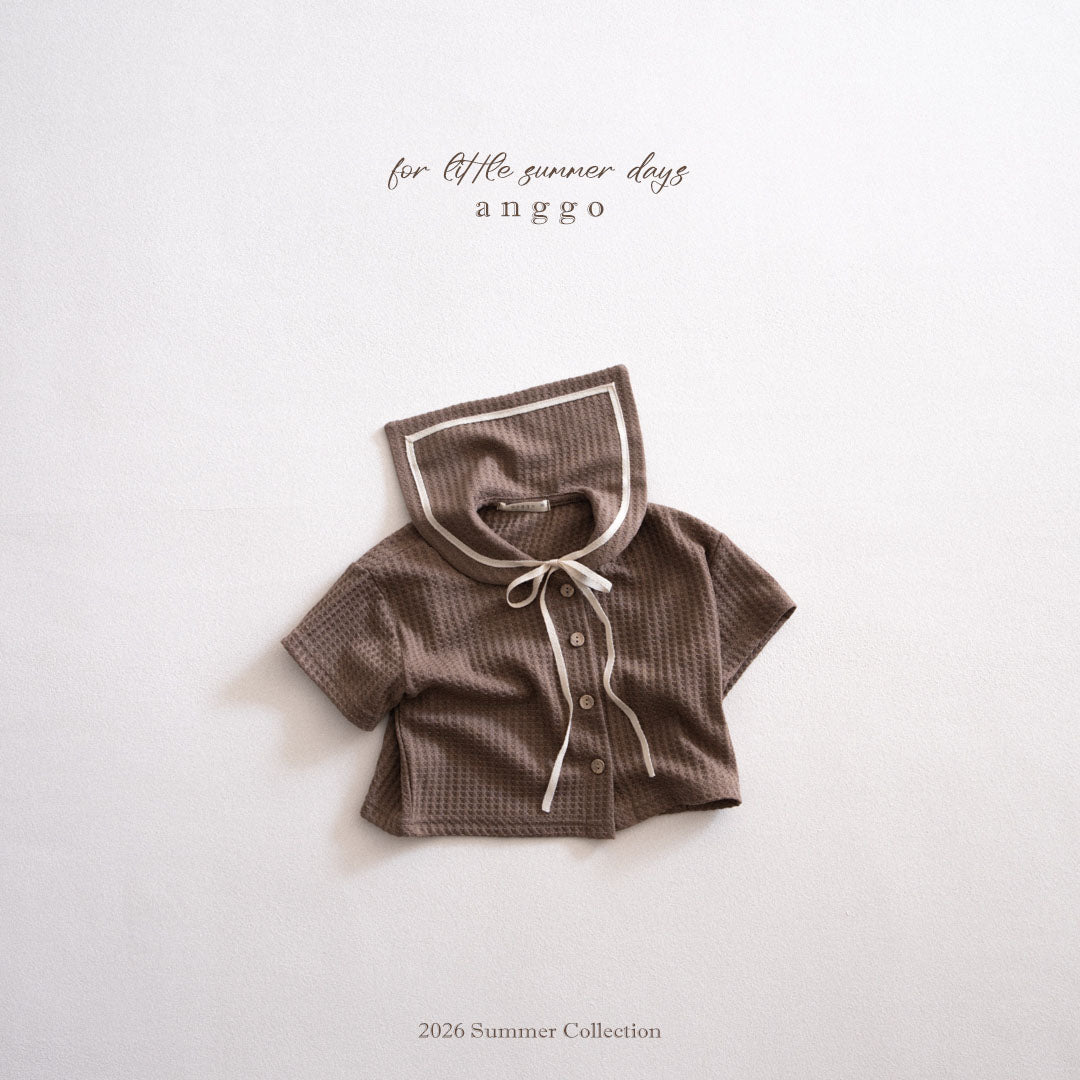 韓國童裝 26夏| AG12 Sailor collar T-shirt (80-120cm)