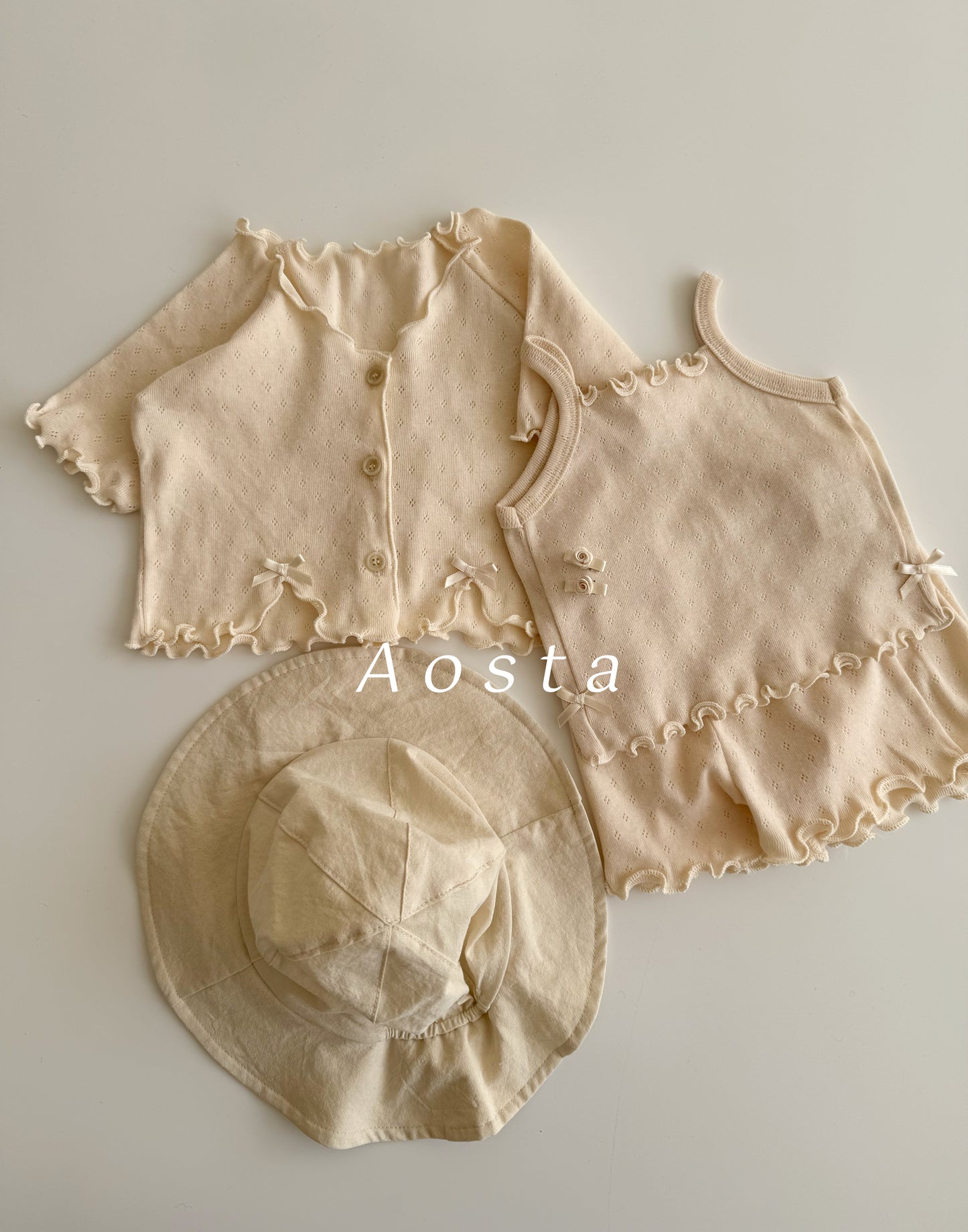 韓國童裝 25夏 | AO25201 CAMELLIA CARDIGAN