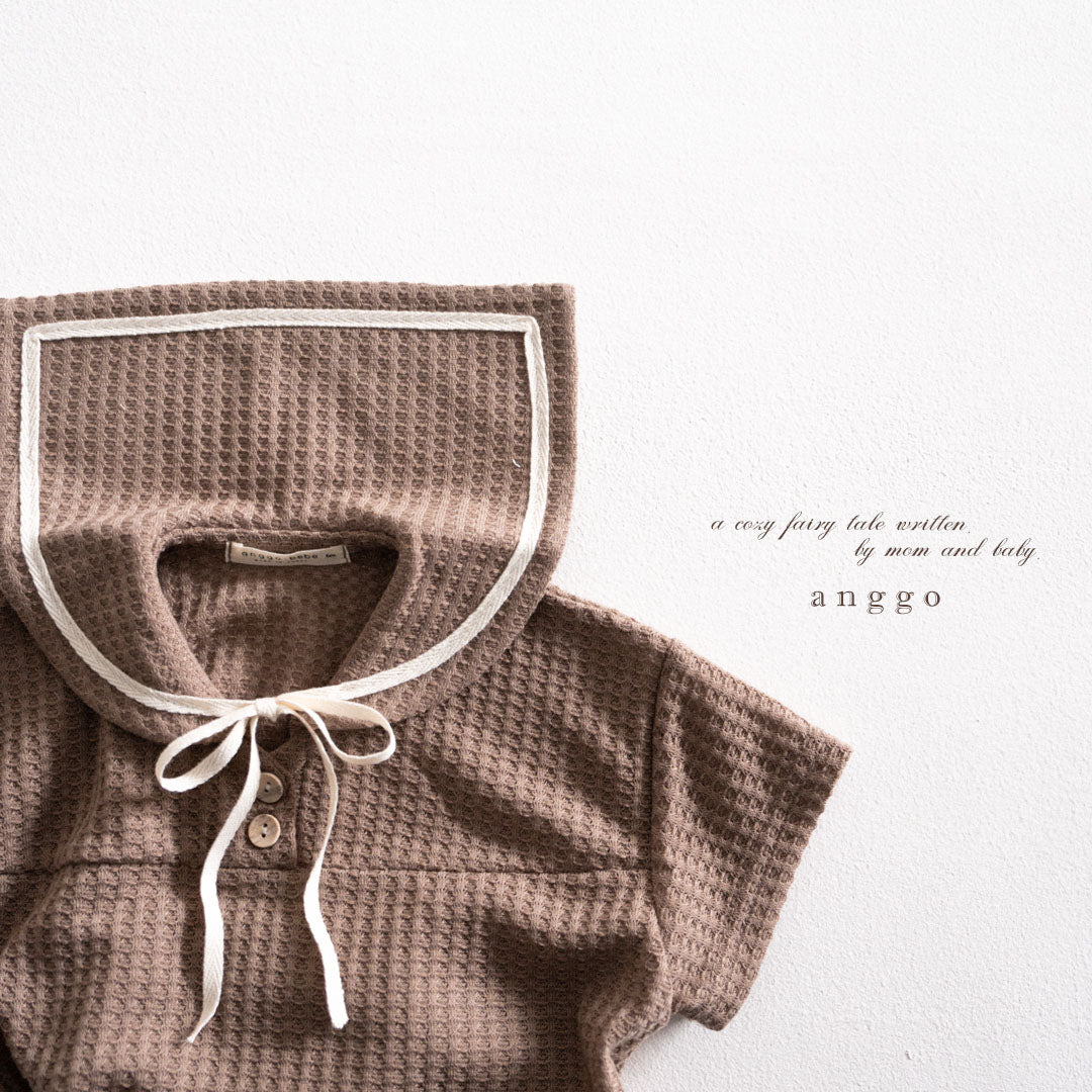 韓國童裝 26夏| AG34 (bebe) Sailor collar Romper (3-12m)