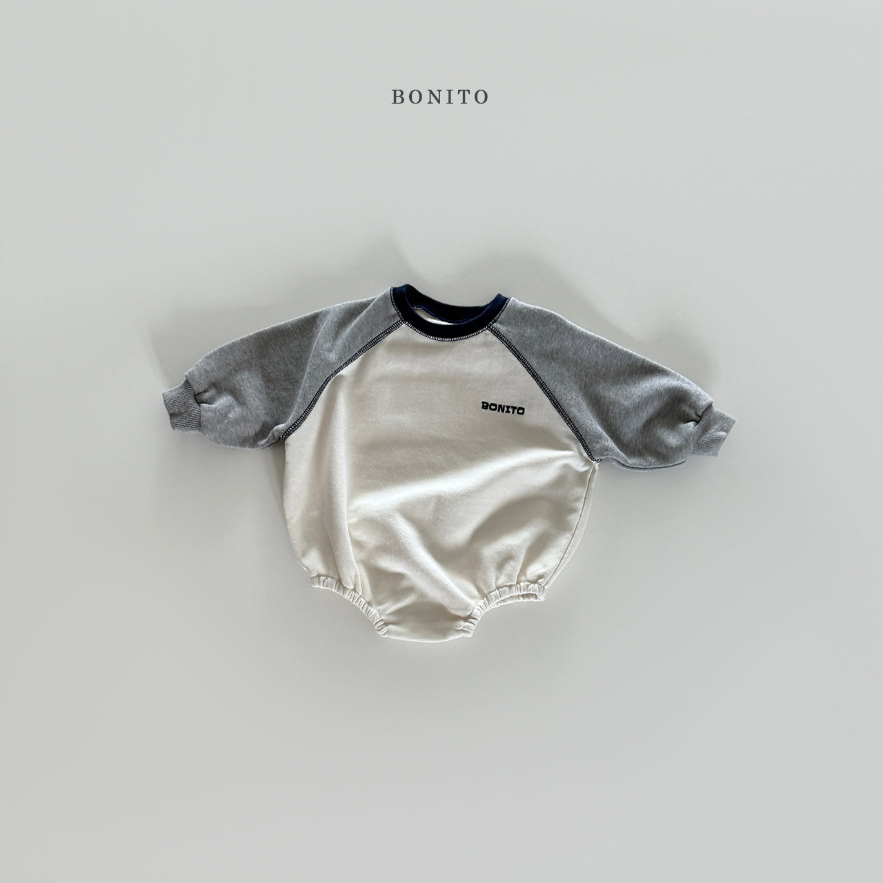 韓國童裝 25秋| BT25303 BEBE) TWO-TONE BABY SUIT (60-85cm)