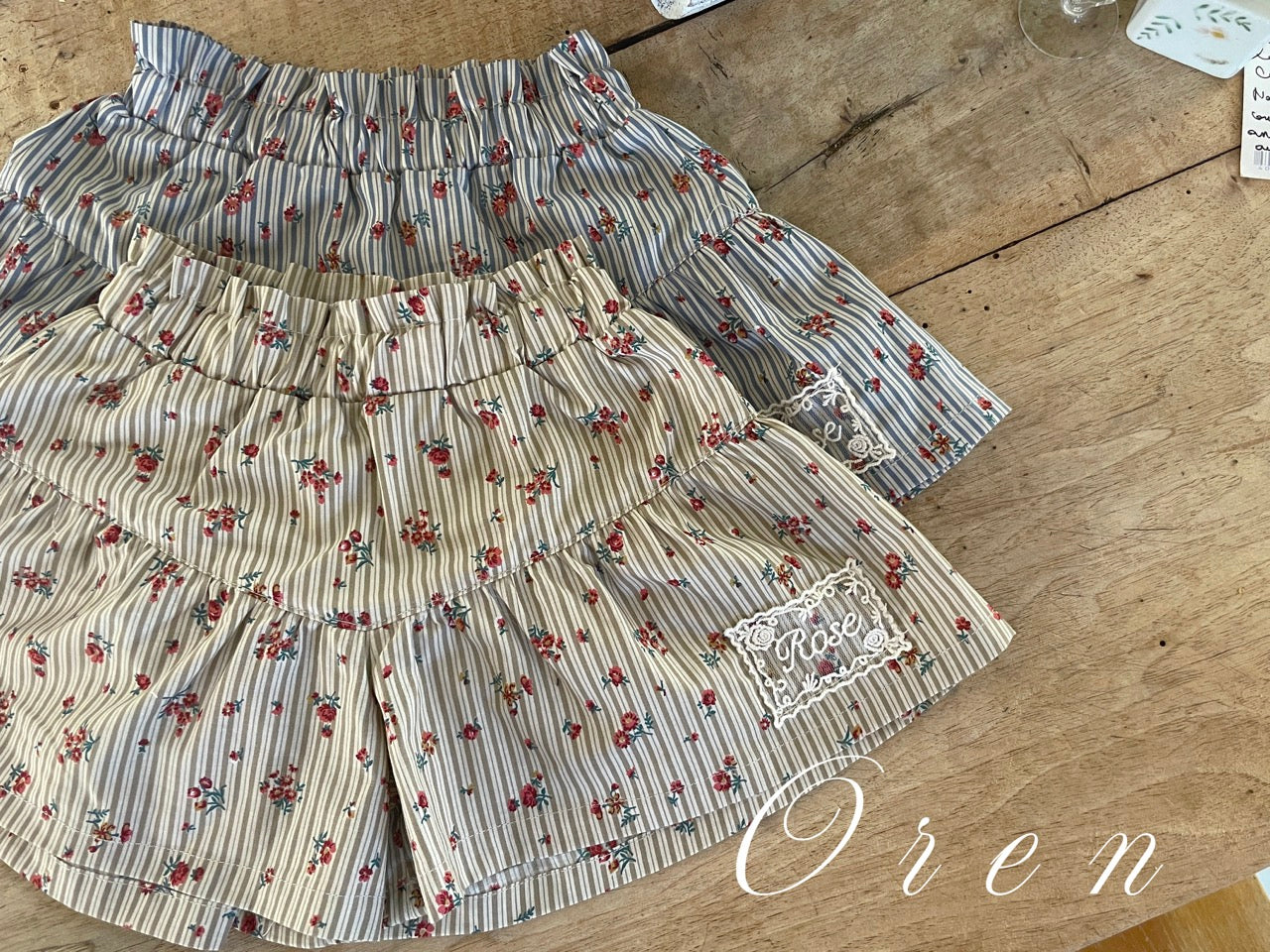 韓國童裝 25秋 | OR25340 Jute Flower Pants
