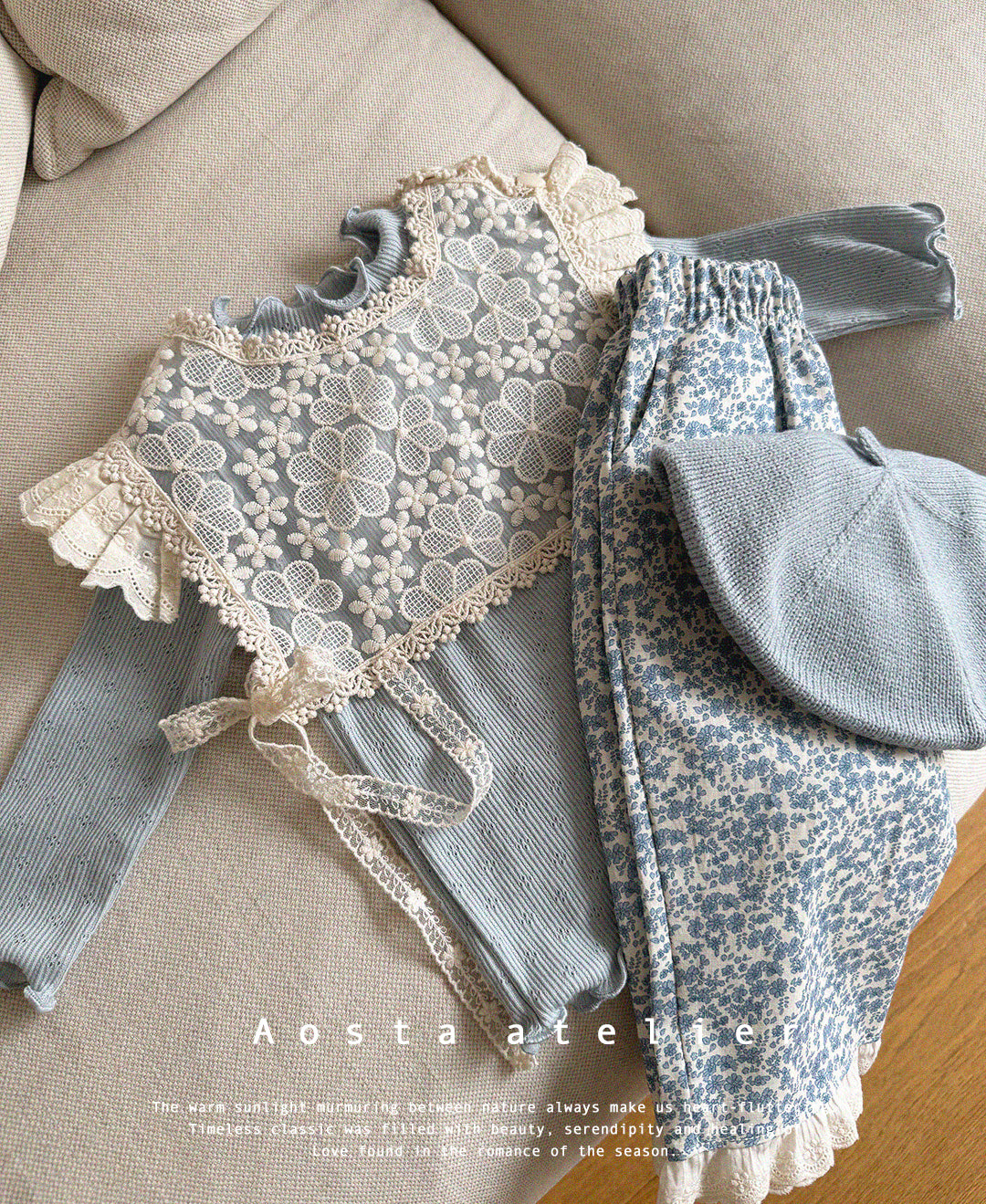 韓國童裝 25春 | AO25114 LACE VEST