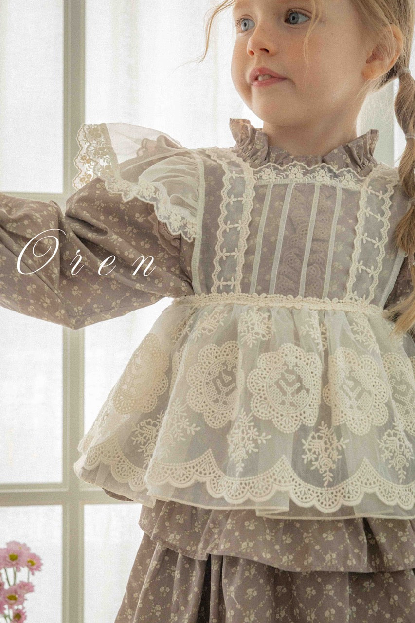 韓國童裝 25秋 | OR25347 Minette Organza Bustier