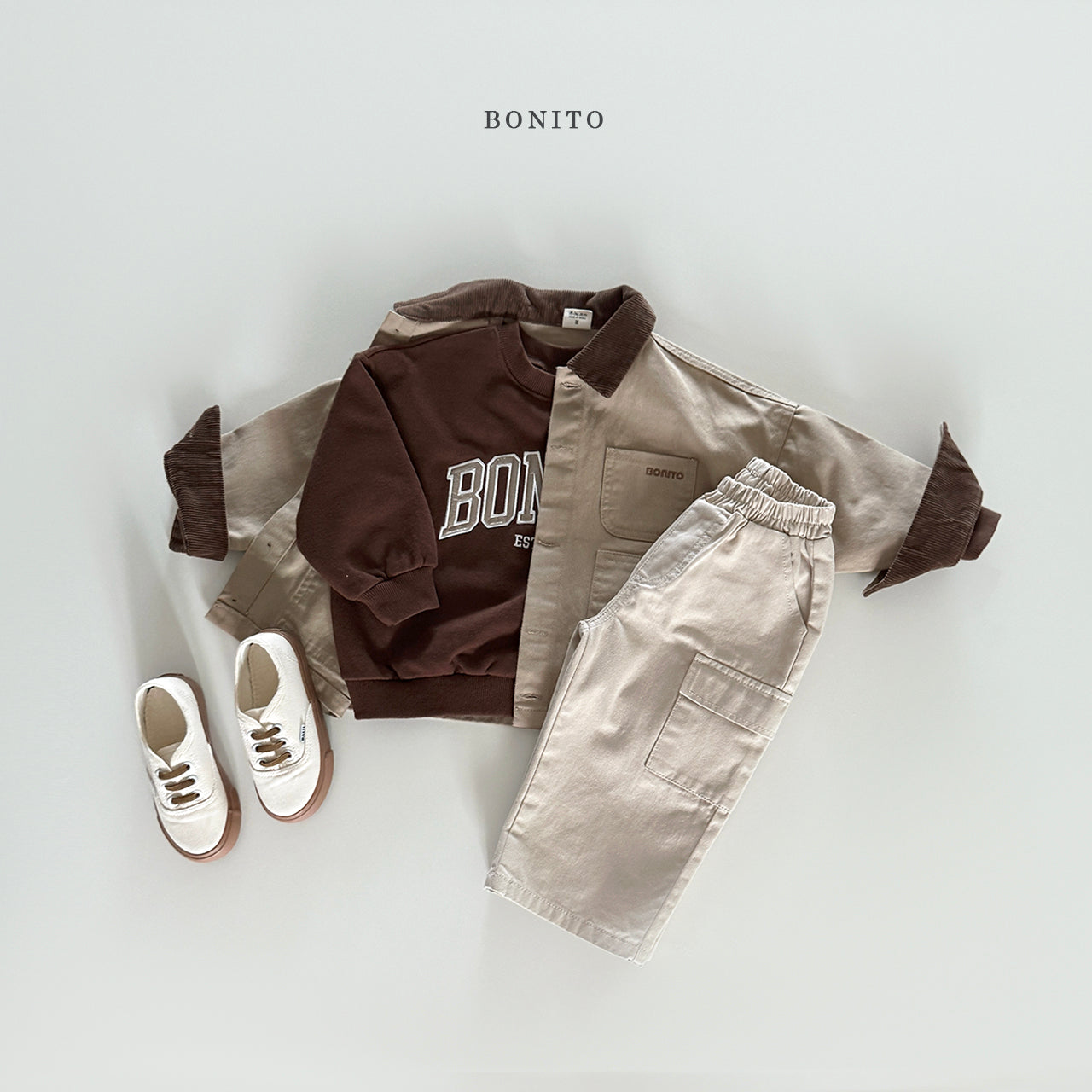韓國童裝 25秋| BT25346 COLLAR JUMPER (70-140CM)