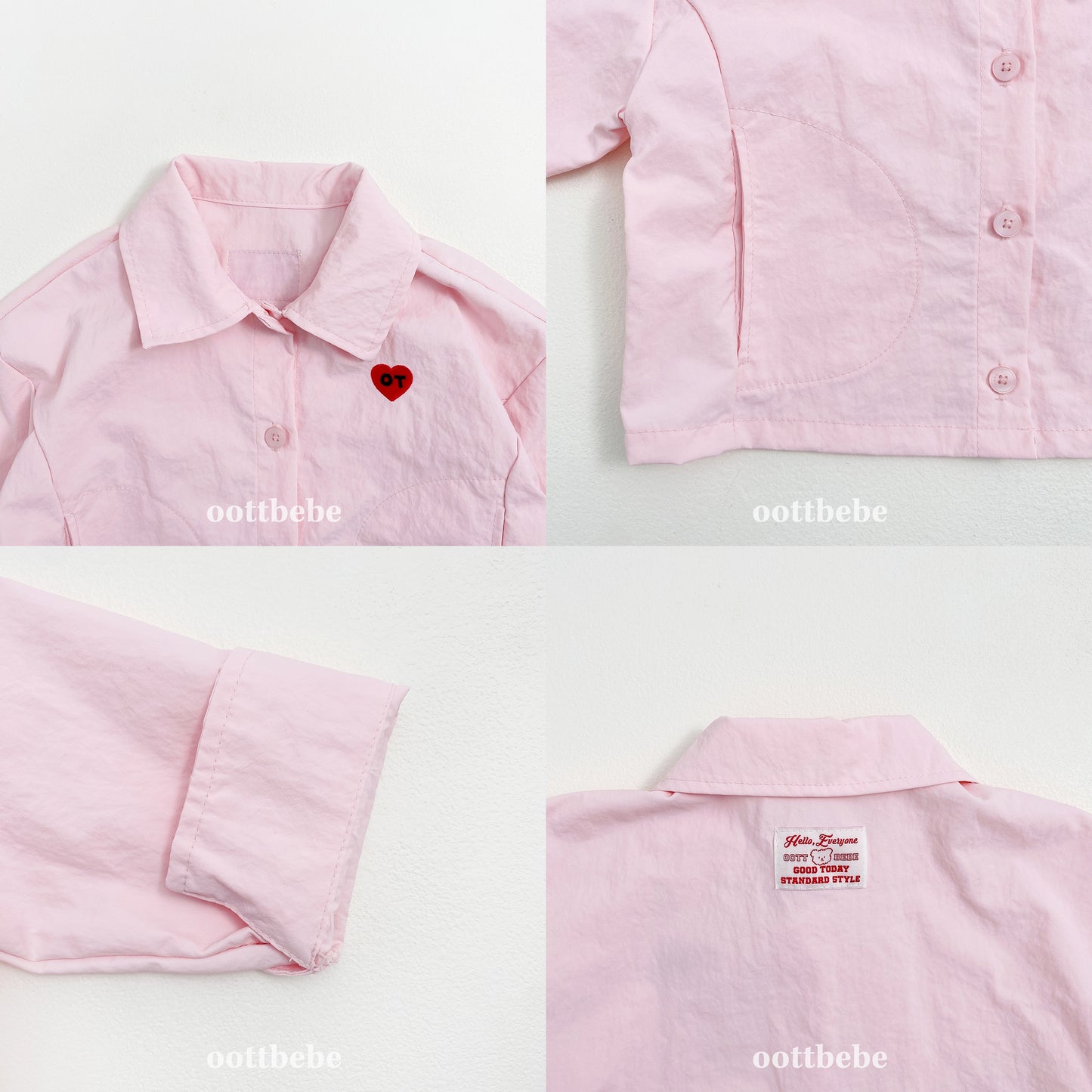 韓國童裝 | OT25330 Kids Pastel Shirt Jacket