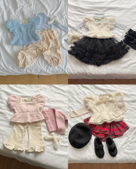 韓國童裝 25秋冬 | NB25441 Puff Top