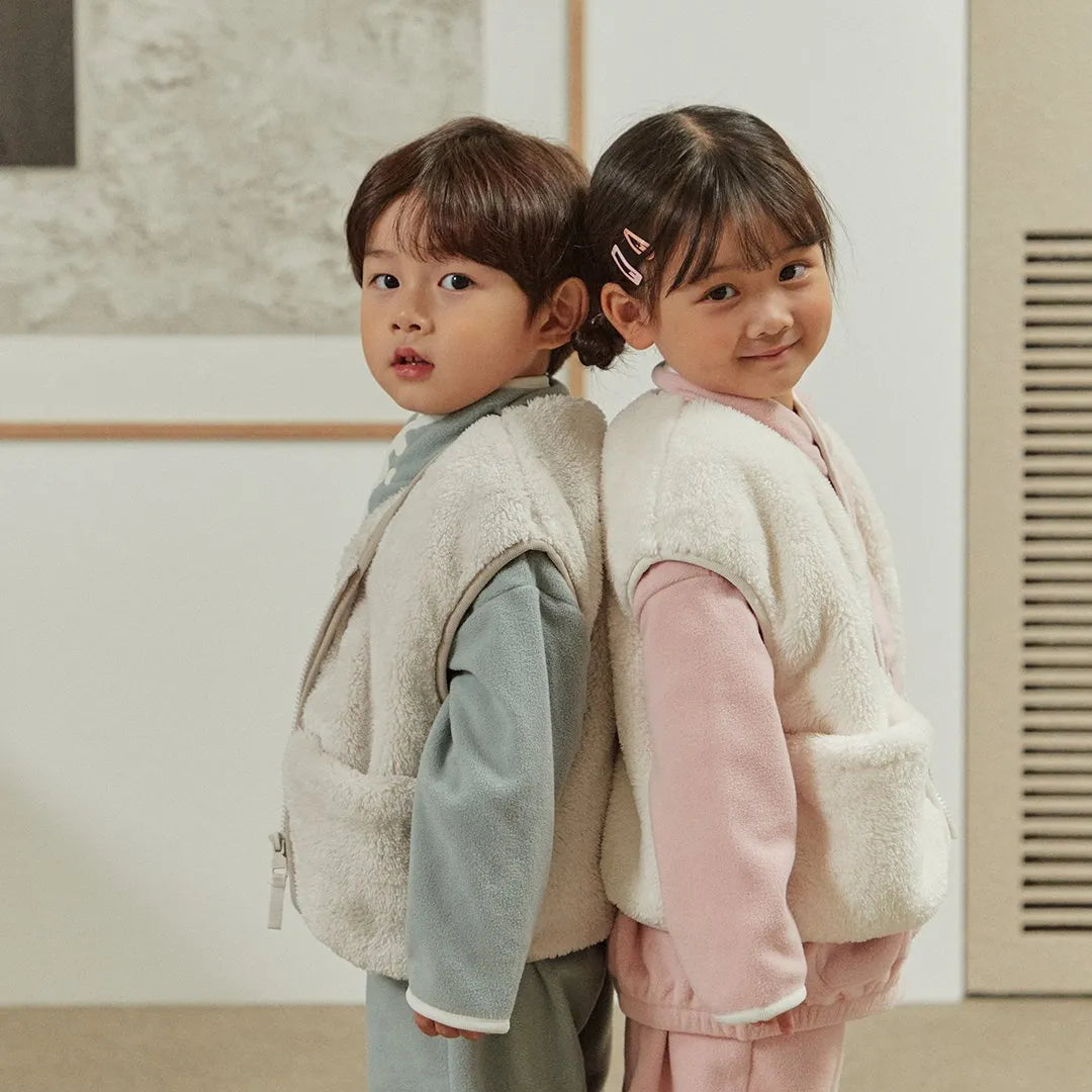 韓國童裝 | HM Kinder Fleece不掉毛雙面毛絨背心