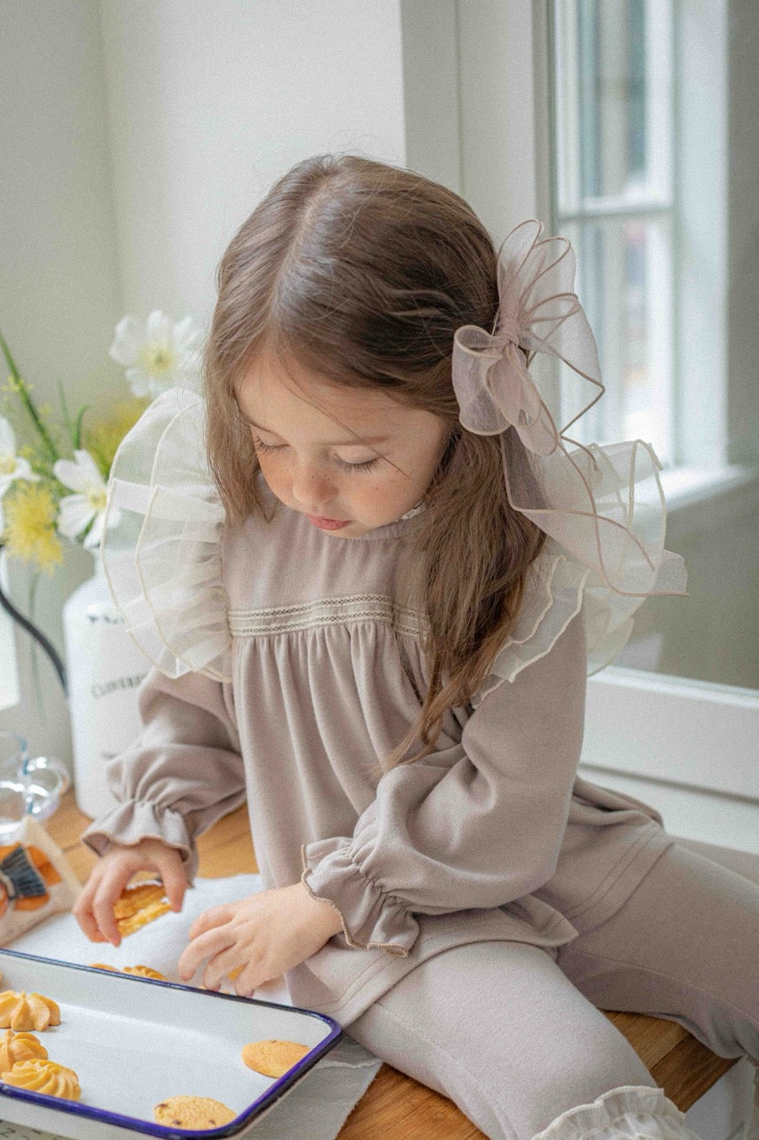 韓國童裝 25秋 | OR25328 Rosy Frill Blouse/Pants/Set