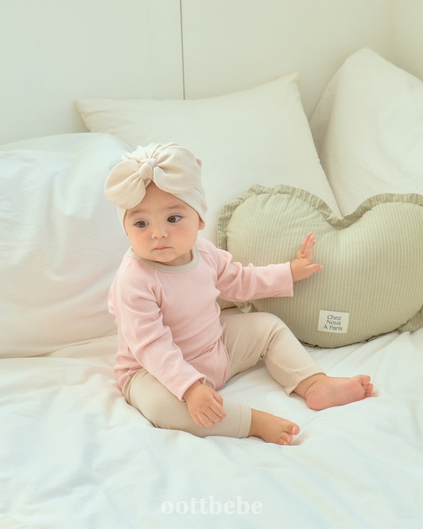 韓國童裝 | OT25335 2-tone Baby Suit with Leggings