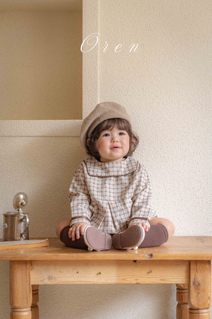 韓國童裝 25秋 | OR25313 Brunette mini check Collection - Baby Suit