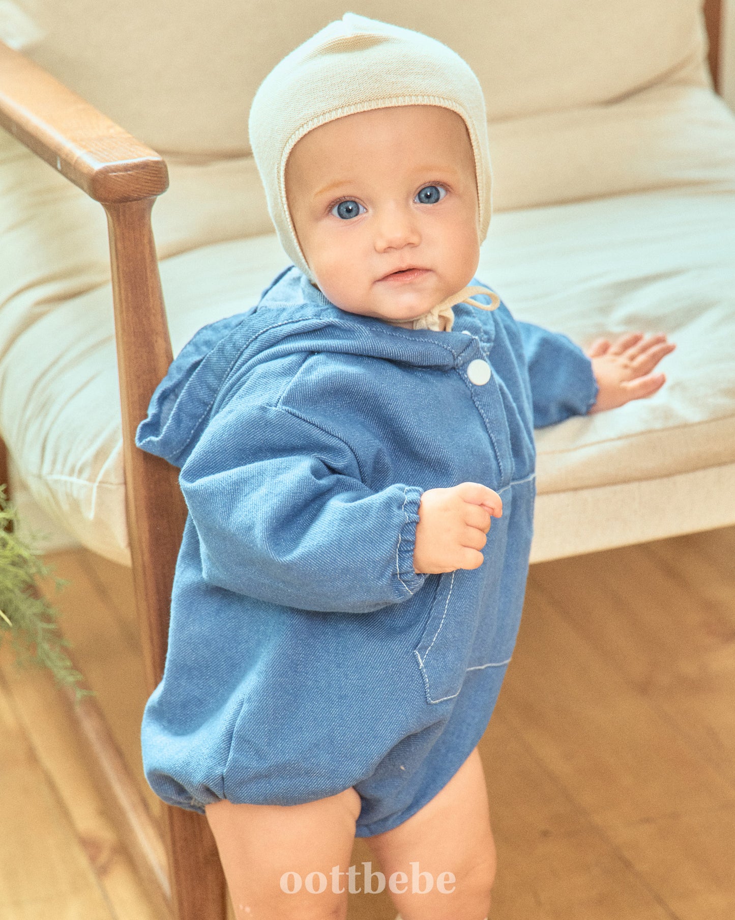 韓國童裝 | OT25359 Denim Baby Suit