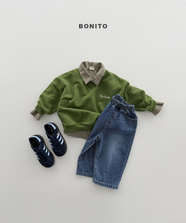 韓國童裝 26秋| BT46 V Neck Sweatshirt 衛衣 (80-140)