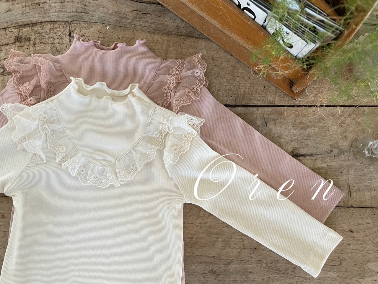 韓國童裝 25秋 | OR25335 Miel Lace T-shirt